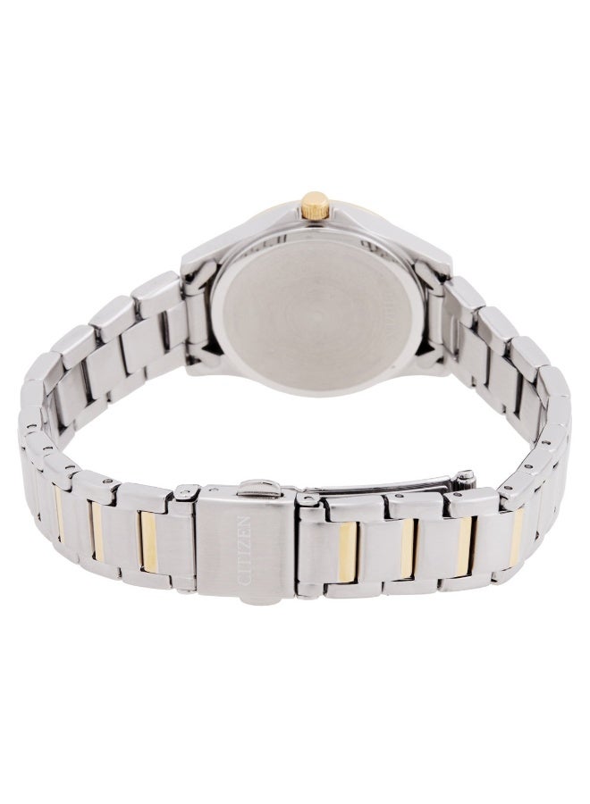 سيتيزن Women’s Watch EQ0614-52B, 27.5 mm White Dial, Two-Tone Stainless Steel Case & Bracelet, 30 m WR - Image 2