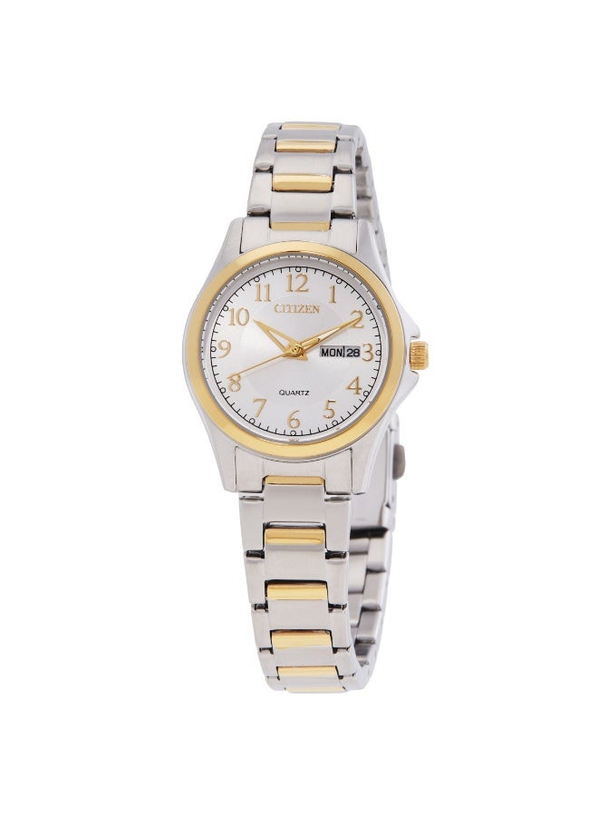 سيتيزن Women’s Watch EQ0614-52B, 27.5 mm White Dial, Two-Tone Stainless Steel Case & Bracelet, 30 m WR - Image 1
