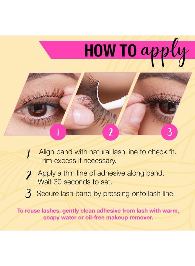 Andrea Curl False Lashes 90, 4 pack - Image 4