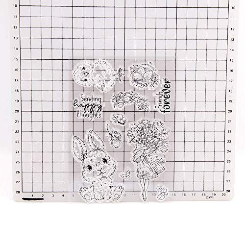 Arrietty Happy Easter Egg Bunny Chicken Flowers Butterfly Mother Day Clear Stamps for Card Making Decoration and DIY Scrapbooking Tools Rubber Stamps - Image 4