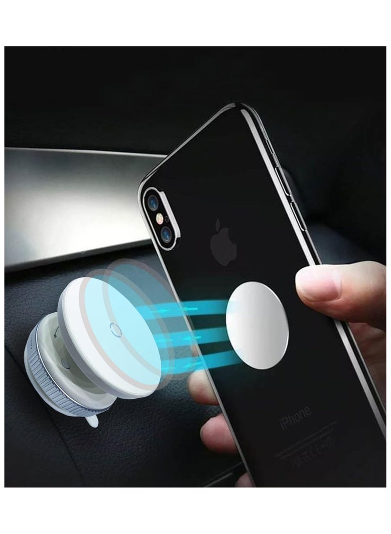 أداك ADAK حامل هاتف سيارة زجاجي عالمي لشفط الفراغ، حامل متنقل ثابت للزجاج والمرايا والشاشات تشغيل بيد واحدة، تصميم متين، قبضة قوية للهواتف الذكية، استخدام متعدد الاستخدامات في المنزل والسيارة (أبيض) - Image 2