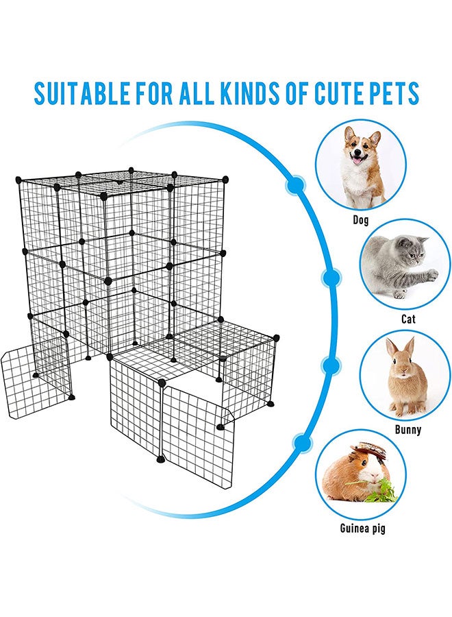 Small Animal Cage Detachable Pet Playpen Portable Metal Wire Animal House - Image 2