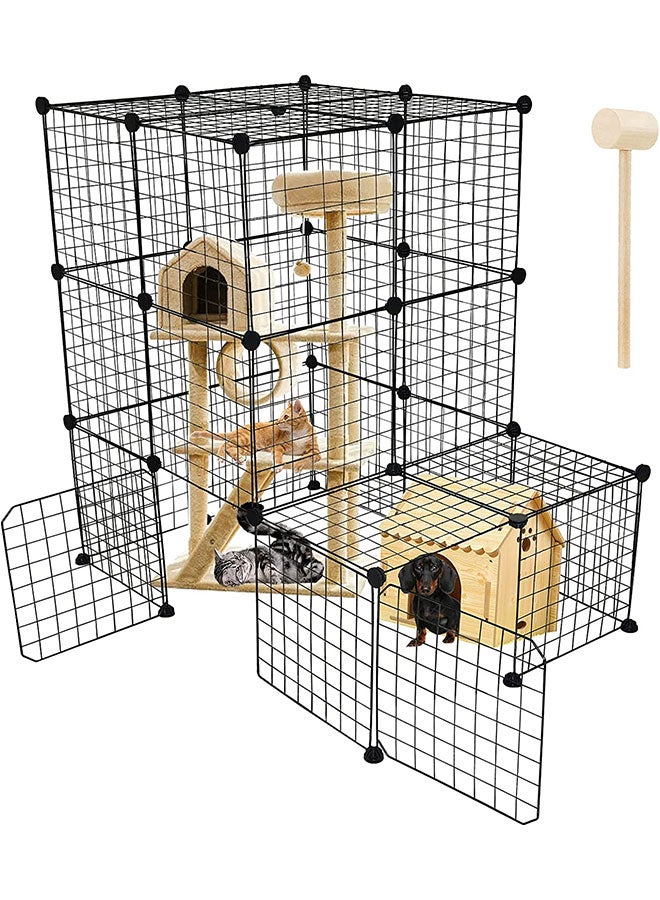 Small Animal Cage Detachable Pet Playpen Portable Metal Wire Animal House - Image 1