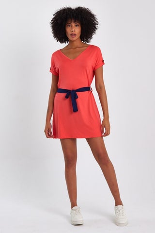 Belted Coral Dress - pzsku/ZEA48E144555DEC4D9B12Z/45/1746429147/55c3b9d1-415b-4b66-b8ad-9fb067de1b28
