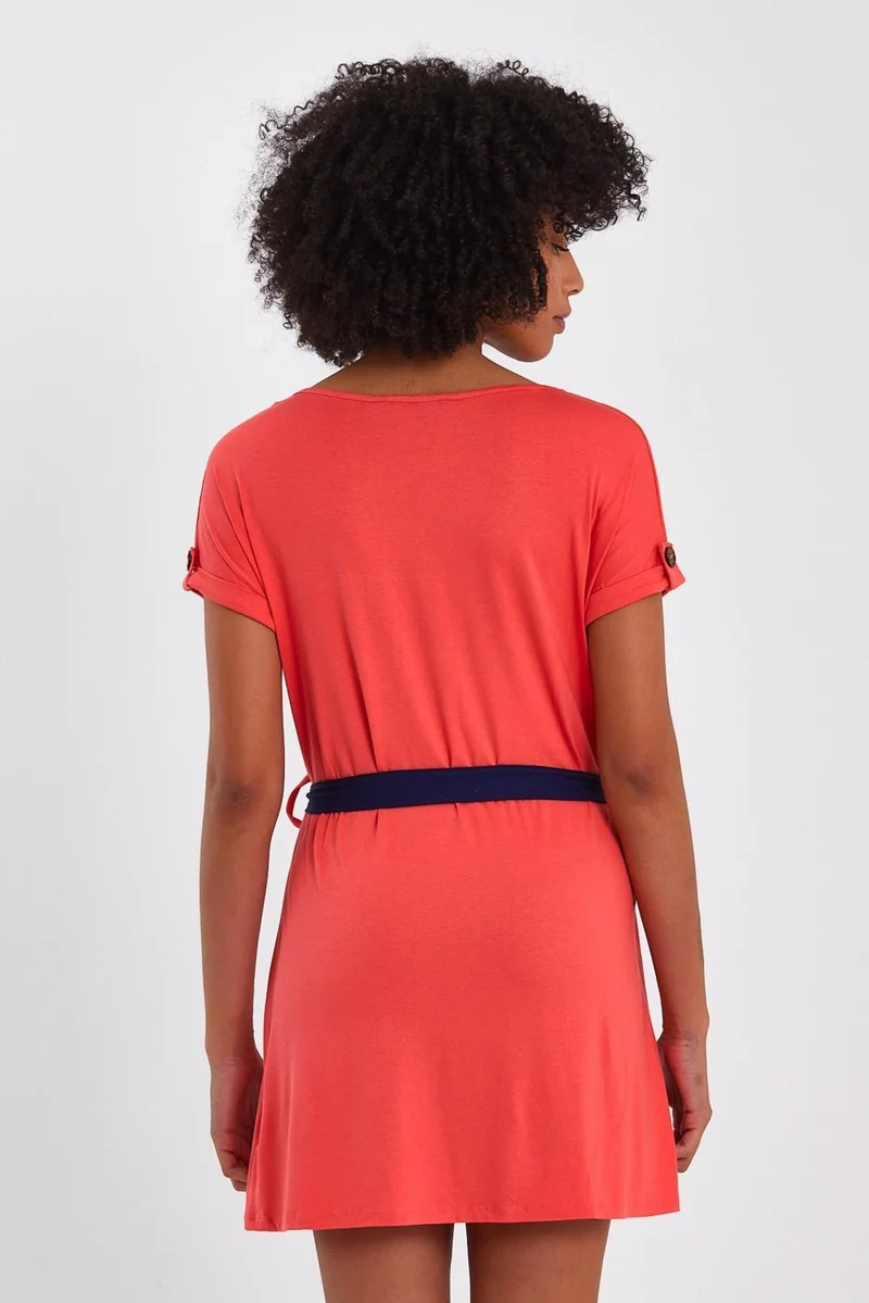الكسندر جاردي Belted Coral Dress
