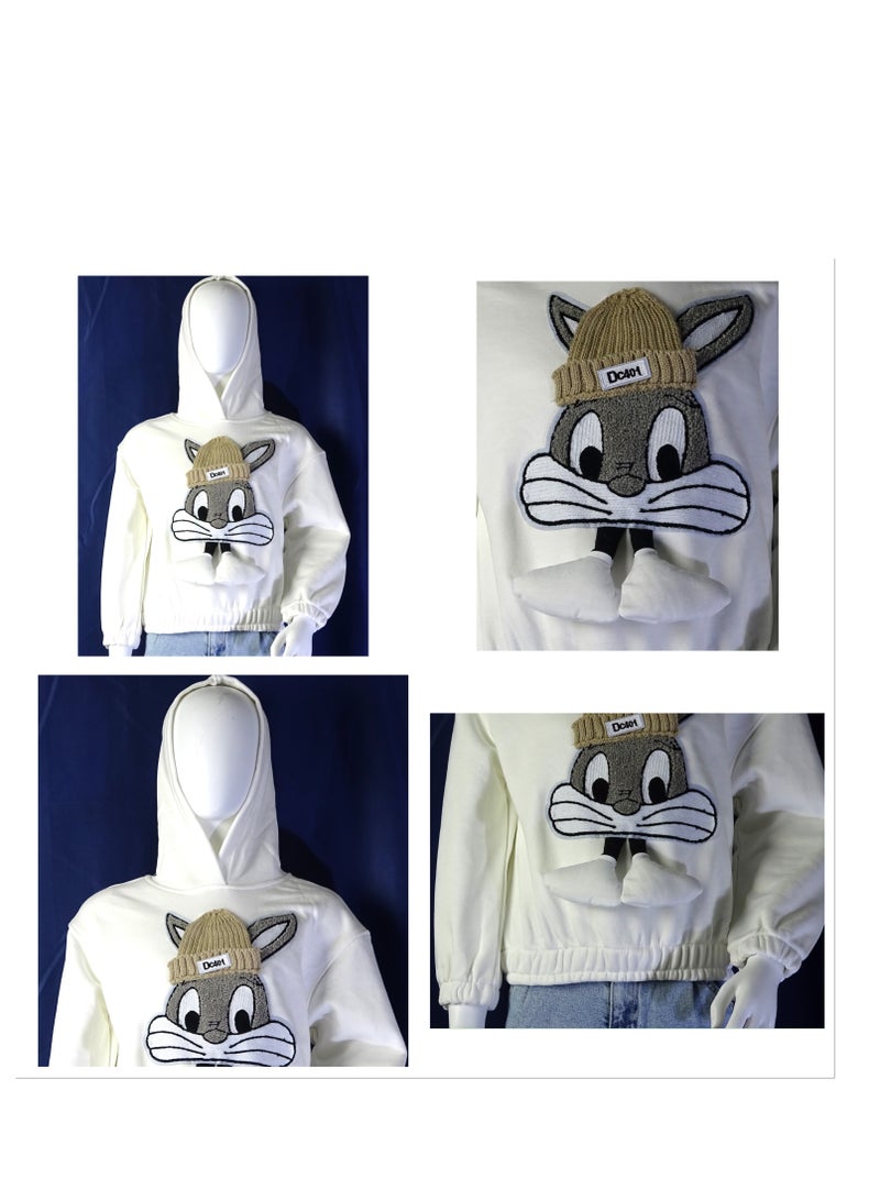 SHELTERE "Turkish made Girls' long-sleeve sweatshirt with beautiful patterns from the Shelter collection 35643." - Image 1