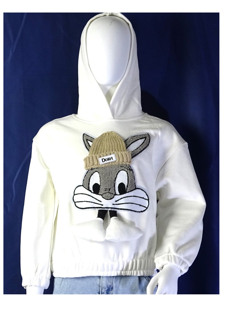 SHELTERE "Turkish made Girls' long-sleeve sweatshirt with beautiful patterns from the Shelter collection 35643." - Image 2