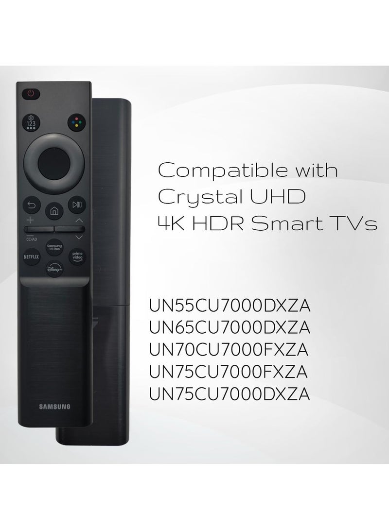 HuHa Ceybo OEM BN59-01388A Remote Control for Samsung Crystal UHD 4K CU7000 Series Smart TV Includes Netflix Samsung TV Prime Video & Disney+ Shortcuts  - Image 1