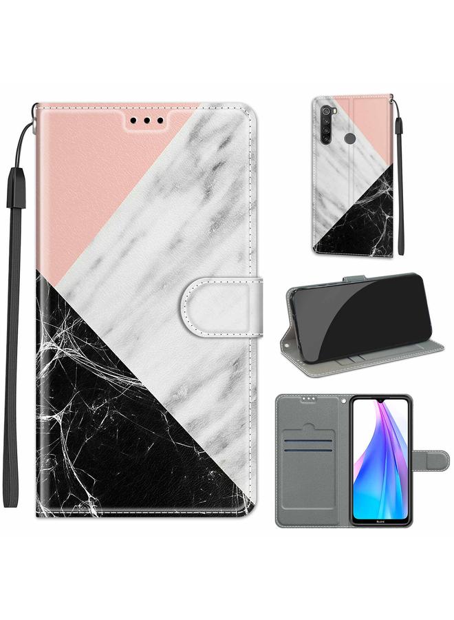 The Bros Case For Xiaomi Redmi Note 8T Voltage Coloured Drawing Magnetic Clasp Horizontal Flip PU Leather Case with Holder & Card Slots
