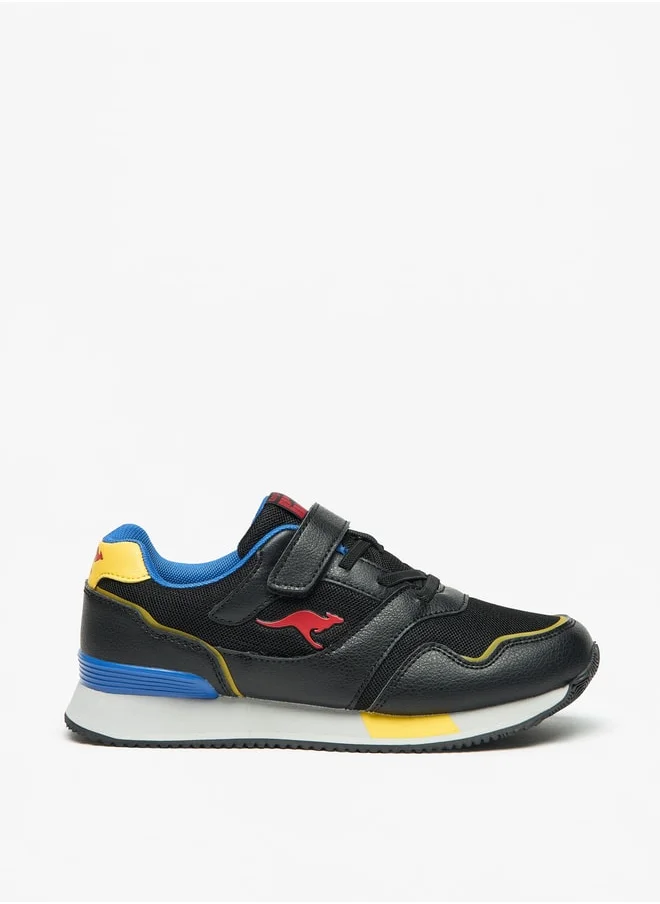 كانغاروس Boys' Panelled Sports Shoes with Hook and Loop Closure