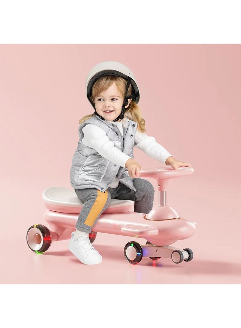 LIMOS Kids Twist Swing Car Ride On Scooter with Double Bearing Lighting Wheel Ultra Strong Heavy Duty - Image 2