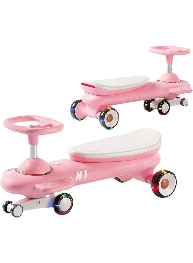 LIMOS Kids Twist Swing Car Ride On Scooter with Double Bearing Lighting Wheel Ultra Strong Heavy Duty - Image 1