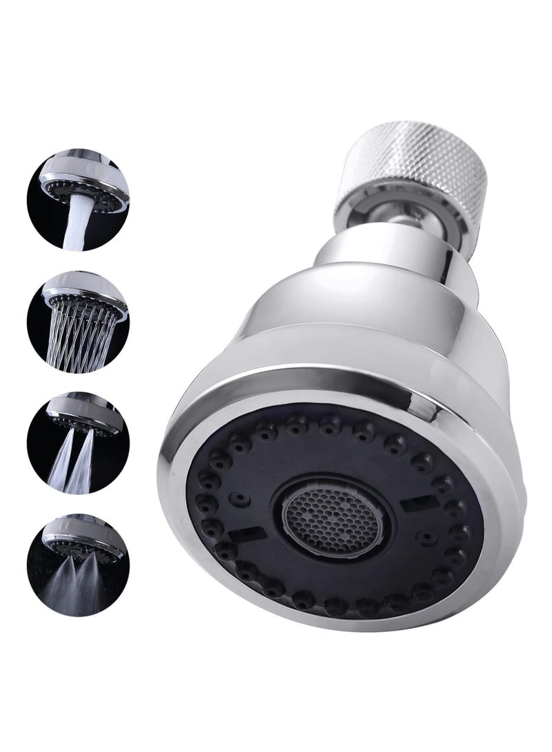 Faucet Aerator Faucet Sprayer Attachment, Kitchen Faucet Head Replacement with 4 Spray Modes, 360° Swivel Faucet Extender Anti-Splash Sink Sprayer Faucet Nozzle Head (Diamond, Silver) - Image 1
