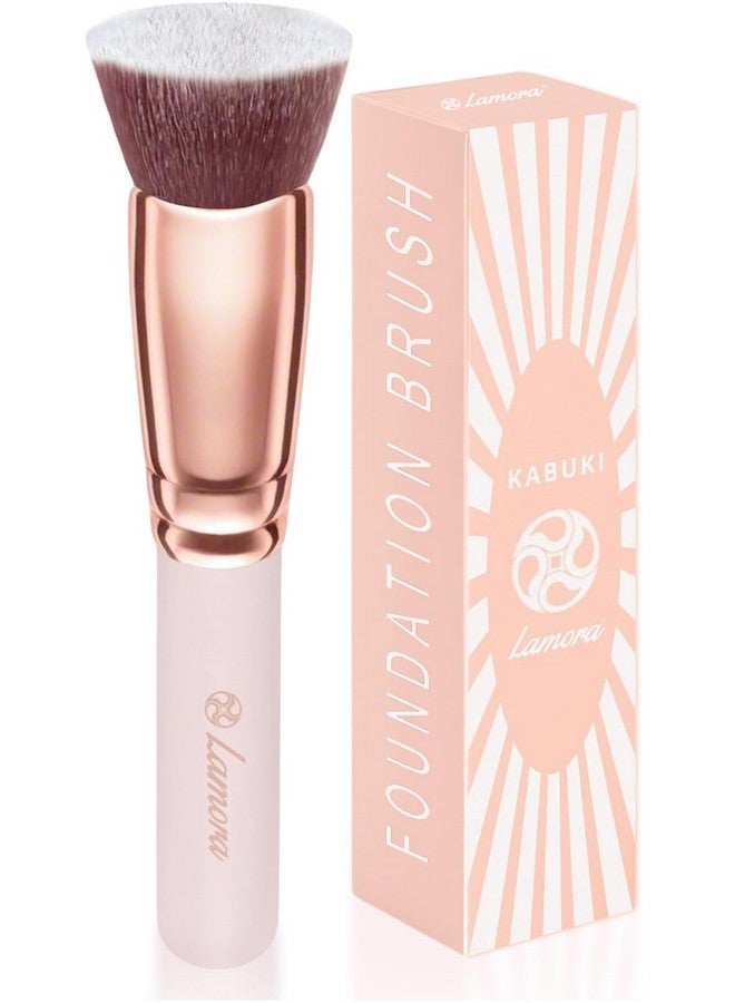 Lamora Foundation Brush For Liquid Makeup - Kabuki Face Brush For Cream, Powder, Blush, And Concealer - Flat Top Blending, Buffing, Stippling Brush - Image 1