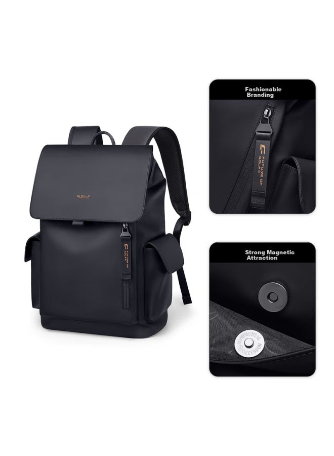Golf Men's Travel Backpack 15.6/16 Inch Laptop Student Bookbag Waterproof Flap Over Business Travel Backpack - Image 3
