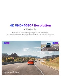 ddpai DDPAI 4K Car Dash Cam Front and Rear 2160P+1080P Built-in 32G eMMC Voice Control ADAS 5G WiFi GPS G-Sensor with APP Control Night Vision 24 Hours Parking Monitor, Support 512GB TF Cards, N5 Dual  - Image 2