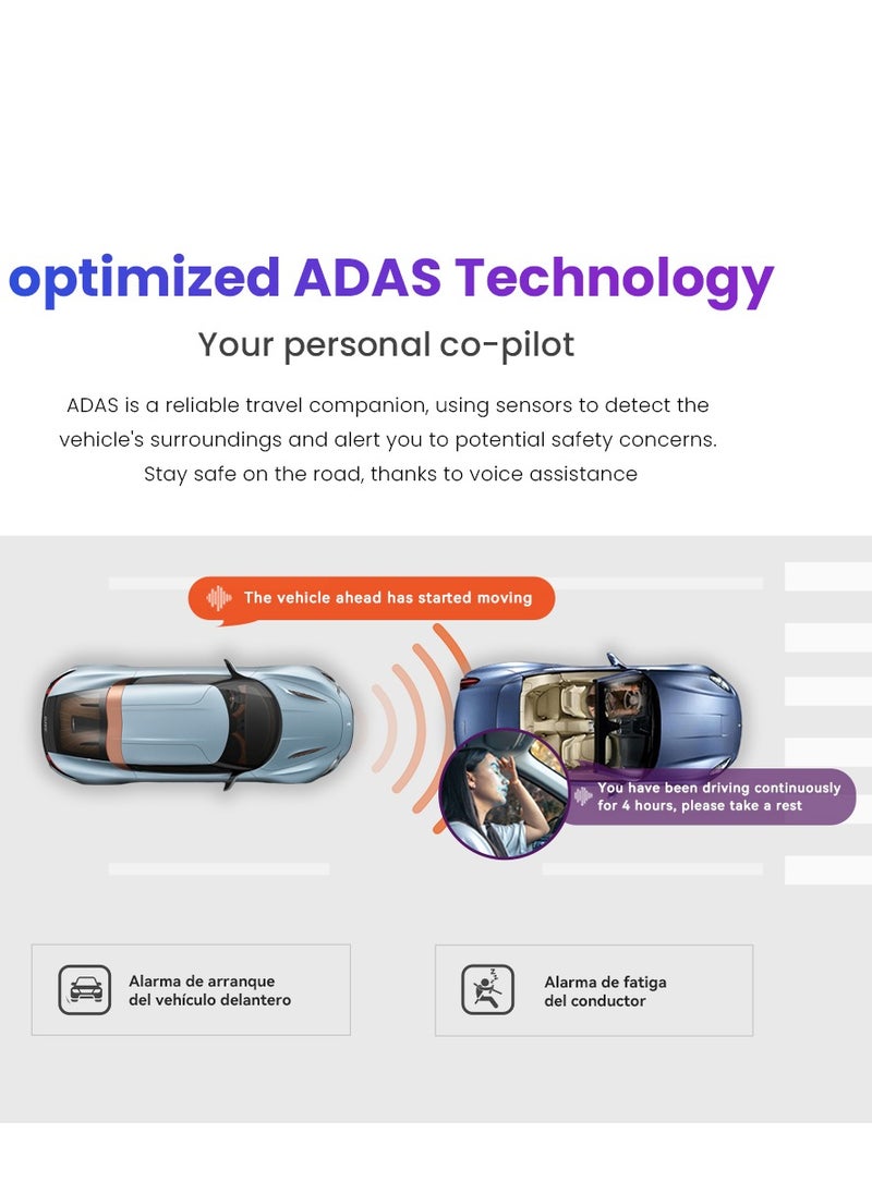 ddpai - DDPAI 4K Car Dash Cam Front and Rear 2160P+1080P Built-in 32G eMMC Voice Control ADAS 5G WiFi GPS G-Sensor with APP Control Night Vision 24 Hours Parking Monitor, Support 512GB TF Cards, N5 Dual - Image 1