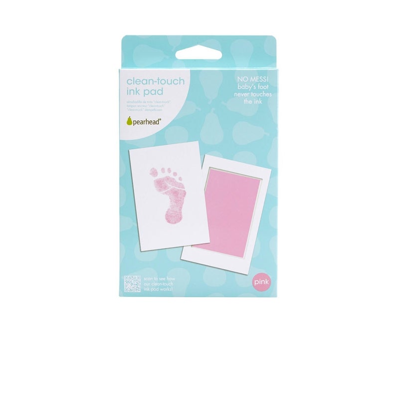 Pearhead Newborn Baby Handprint or Footprint CleanTouch Ink Pad 2 Uses Pink Pack of 3 - Image 2