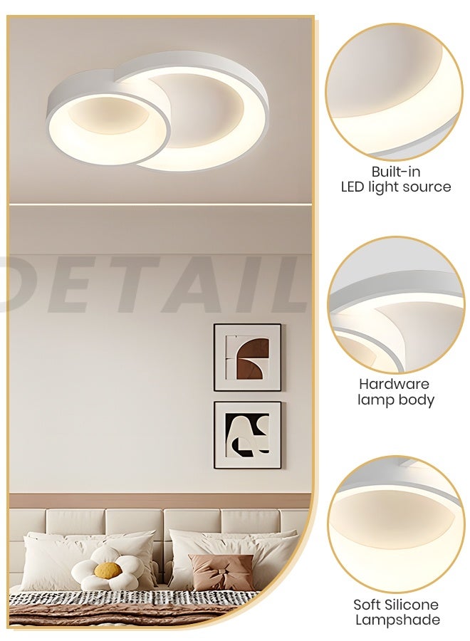 YATAI LIGHTING Modern LED Ceiling Light, 90cm, 34W, Remote Control LED Dimmable 3000K-6000K, White Flush Mount Lighting Fixture for Bedroom, Living Room, Library  - Image 4