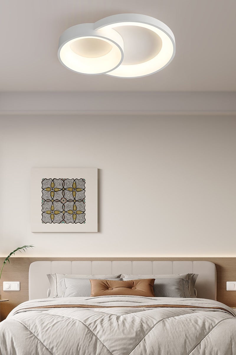YATAI LIGHTING Modern LED Ceiling Light, 90cm, 34W, Remote Control LED Dimmable 3000K-6000K, White Flush Mount Lighting Fixture for Bedroom, Living Room, Library  - Image 5