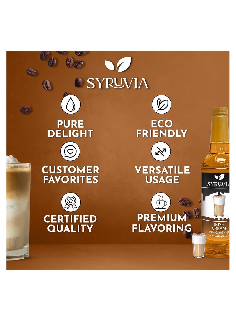 Syruvia Syruvia Irish Cream Syrup for Coffee 750 ml  Irish Cream Flavoring for Coffee  - Image 5