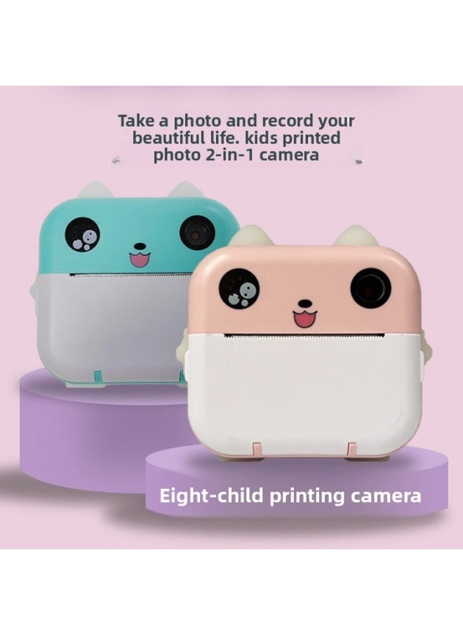 Generic Children HD Print Camera Mini Photo Camera Cartoon Photo Video Camera Holiday Gift Cross Border-Color:Y61 (hd) (pink Bear)  - Image 2