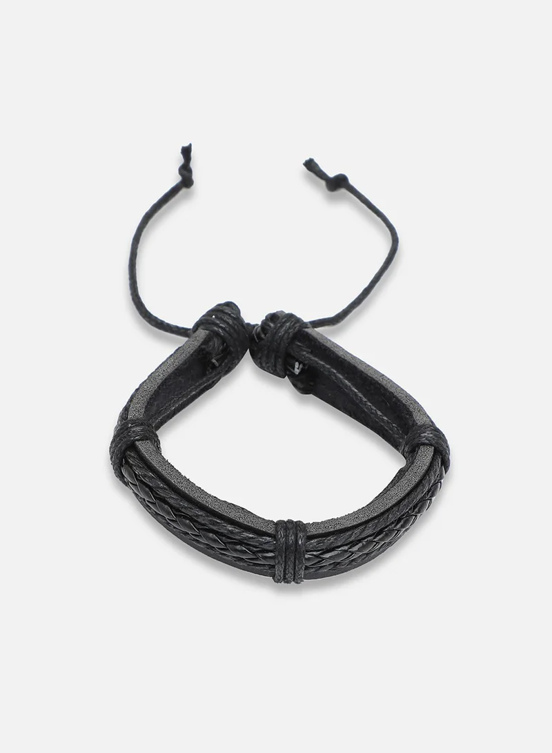 SOHI Trendy Casual Pu Leather Designer Artificial Bracelet Jewellery