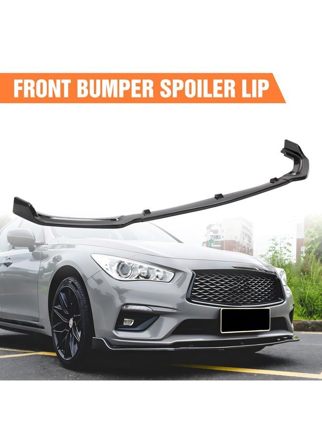 JTFF شفاط الصدام الأمامي متوافق مع إنفينيتي Q50 Q50L 2018-2025، حماية من الصدمات، أسود لامع - Image 2