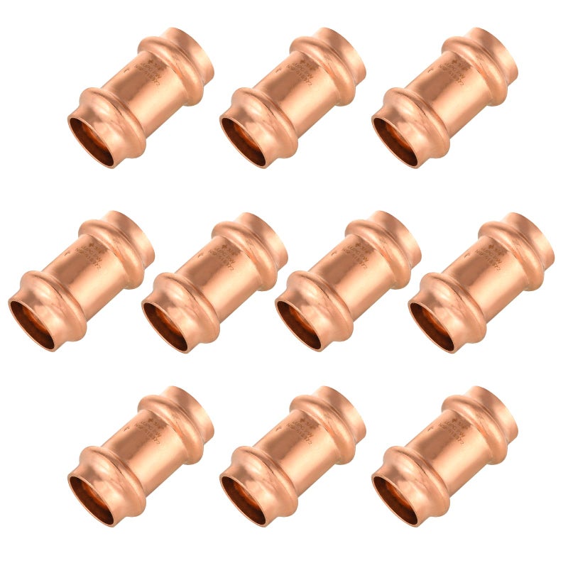 GUOFIS 10Pack GUOFIS Copper Press Coupling34 x 34 Coupler Fittings for Copper Tube Connection with StopPRESS002 - Image 2