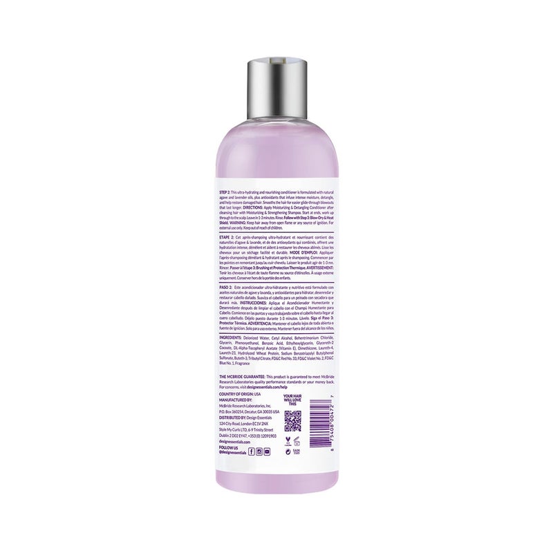 Design Essentials Agave & Lavender Moisturizing & Detangling Conditioner-Blow-Dry & Silk Press Collection - 12oz - Image 2
