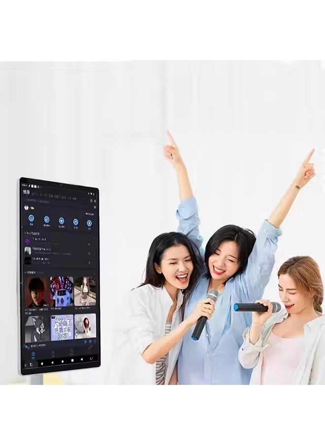 Portable TV，Floor Screen With Adjustable Stand，Rotatable Smart TV Displays，Mobile Touch Screen, Equipped With Casters And Speaker，8G Ram+128G Storage，Suitable For Office, Live Streaming, Teaching, Camping, Entertainment, Fitness，24 Inch