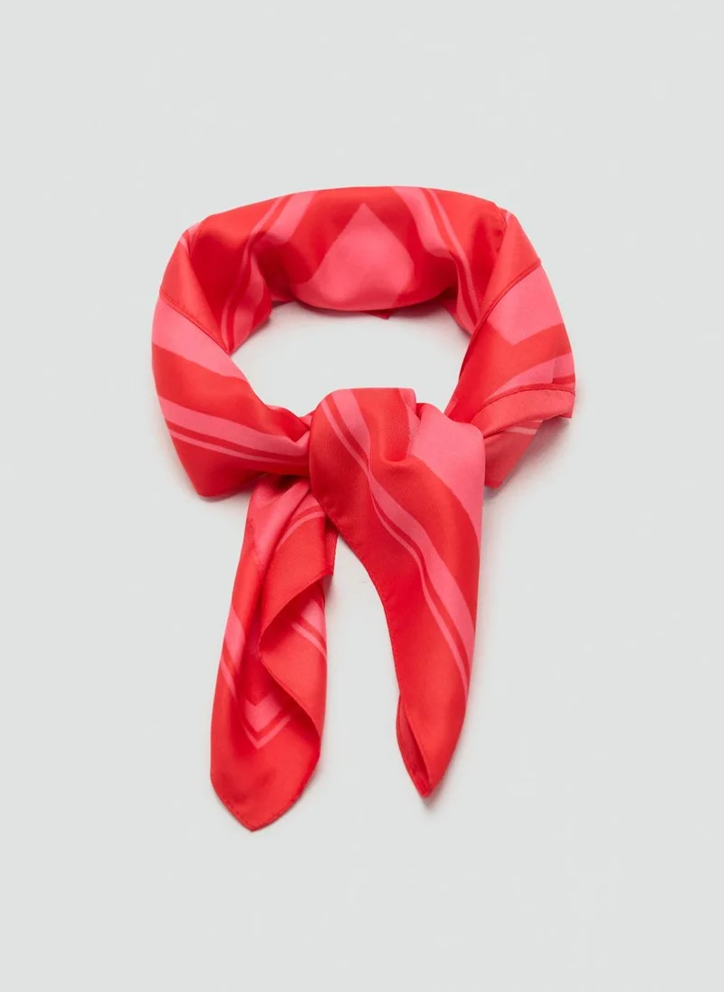 MANGO Printed Lightweight Scarf
