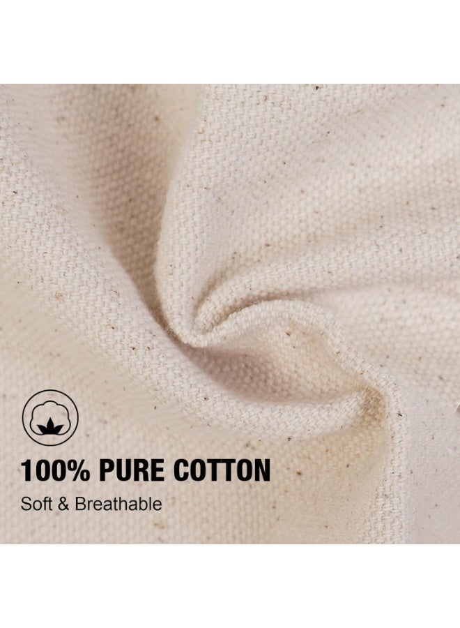 conda 100% Cotton Canvas Professional Bib Apron With 3 Pockets for Women Men Adults,Waterproof,Natural 31inch By 27inch - Image 2