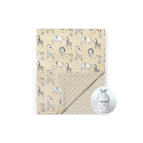 CREVENT Cozy Soft and Warm Mink Baby Blanket Gift Packing with Ribbon for Newborn Infant Toddlers Crib Cot Stroller for All Season Use 30X40 Zoo - Image 1