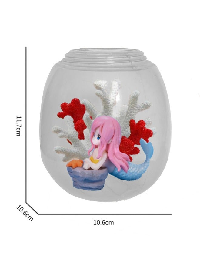For PVC Ornaments Cylinder View Transparent Bottle Office Ornaments Bottle View Miniature World Breeding Tank Home Ornaments-Color:Bubble Pvc Bottle - Image 2