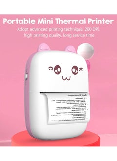 DubaiGallery Portable Printer, Mini Pocket Printer, Mini Thermal Printer,200DPI Wireless Bluetooth BT 4.0 Photo Printer, Label Memo Receipt Paper Smart Printer with 1 Roll Thermal Paper  - Image 4