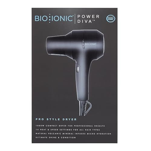 Bio Ionic PowerDiva Pro Speed Hair Dryer, Blow Dryer with Adjustable Heat & Speed, Professional Hair Styling Tool for Fast, Frizz-Free Hairstyles, Cool Shot, Compact for Travel, 1875W - Image 5