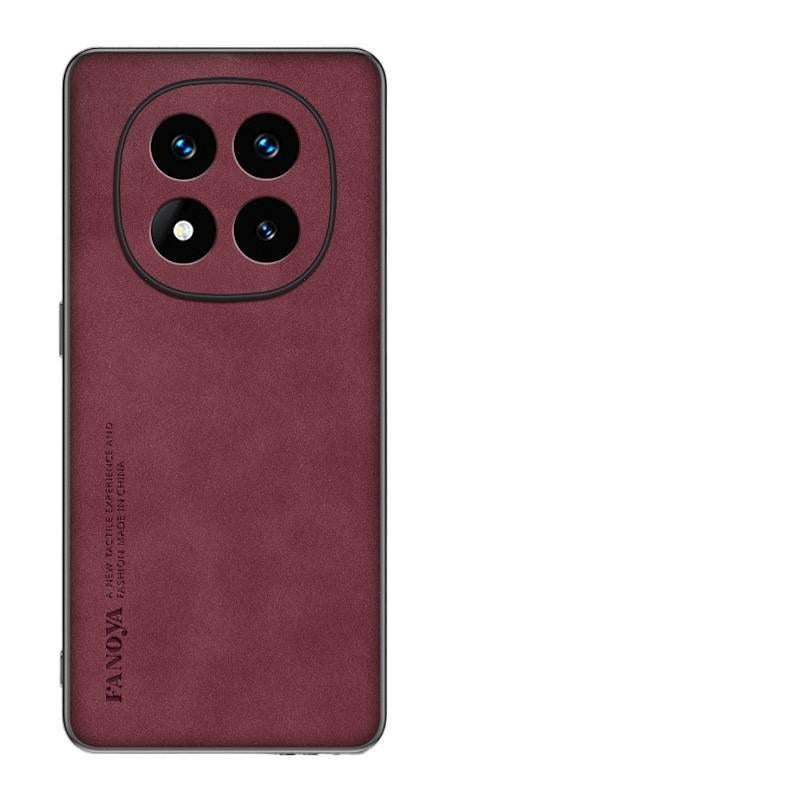 LS TPU Protective Case for Redmi Note 12 with Drop Protection and Full Camera Lens Coverage plus Shockproof plus Leather Texture plus Business Style in Red - Image 1