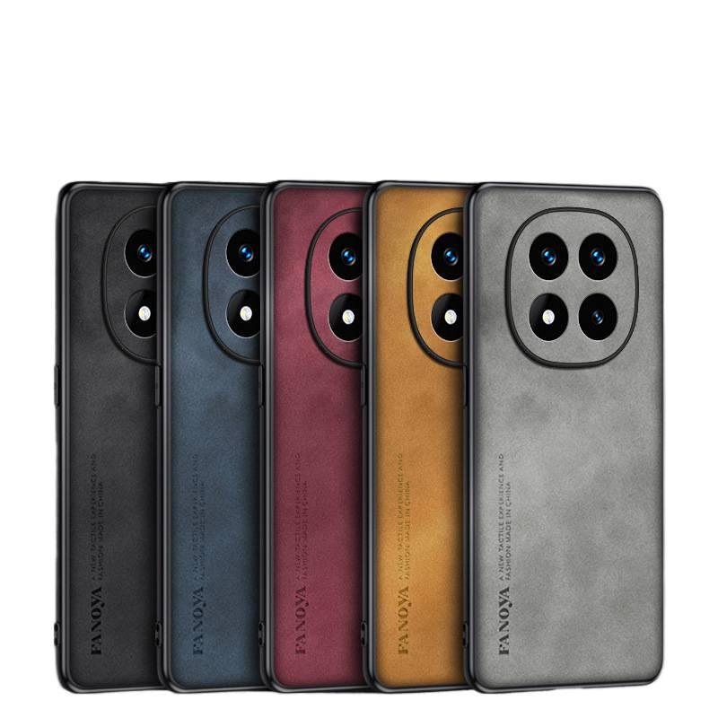 LS TPU Protective Case for Redmi Note 12 with Drop Protection and Full Camera Lens Coverage plus Shockproof plus Leather Texture plus Business Style in Red - Image 3