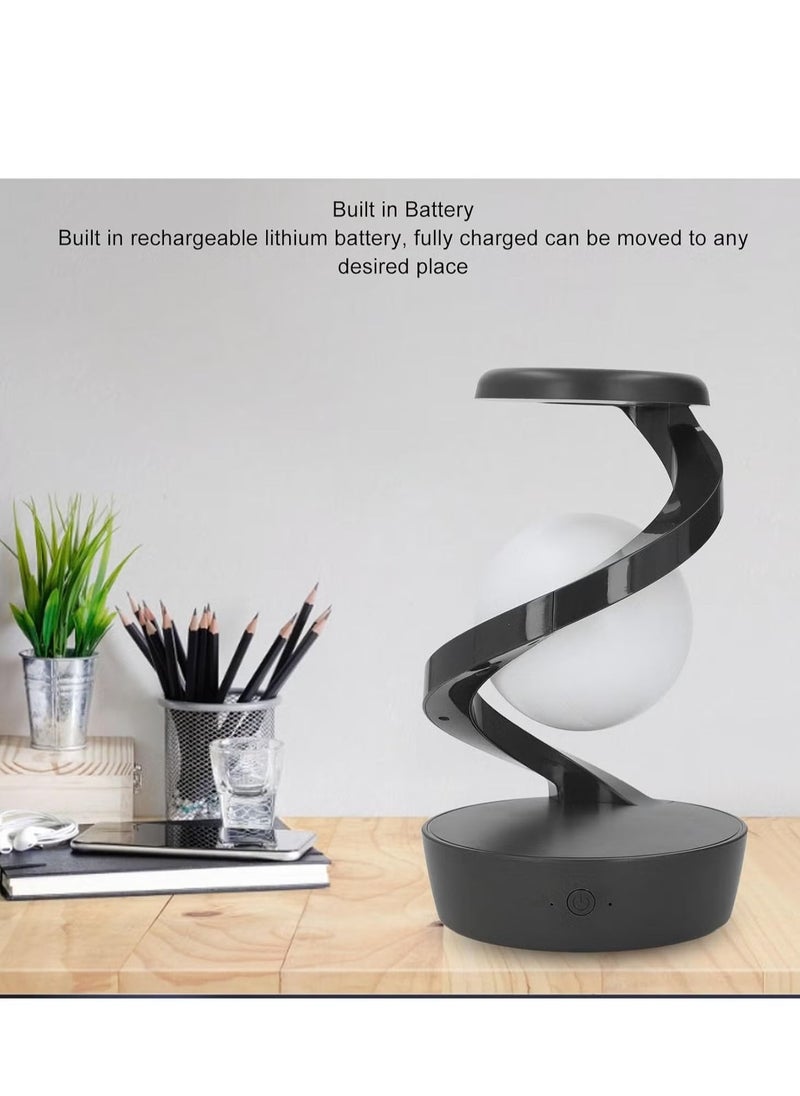 ELTRAZONE Modern Spiral Bedside Lamp, Innovative 3D Visual Levitation Ball LED Table Lamp, Bedside Night Light for Bedroom, Living Room, Office (Gray) – Floating Light with Futuristic Design & Ambiance - Image 4