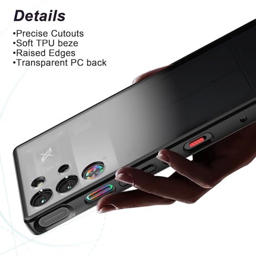 Foluu Slim Fit Case for ZTE Nubia Red Magic 10 Pro/10 Pro+/10S Pro/10S Pro+, Translucent Matte Hard PC Back & Soft TPU Bumper Protective Shockproof Case for Red Magic 10 Pro 2024 (Black) - Image 3