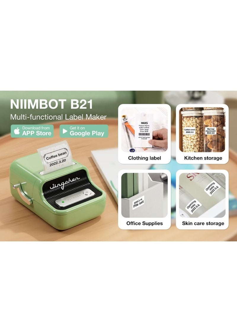NIIMBOT Niimbot B21 Portable Wireless BT Thermal Label Maker Sticker Printer with Rfid Recognition Great for Supermarket Clothing Jewelry Retail  - Image 1