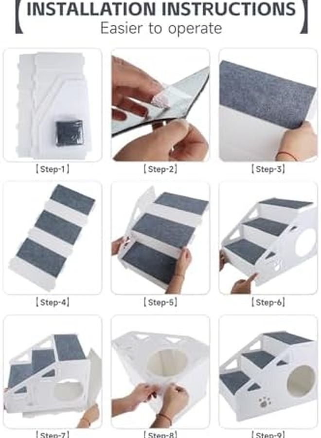 4 Step Non Slip Pet Stairs for Dogs Cats to Access High Beds Sofas Indoor Play Areas - Image 5