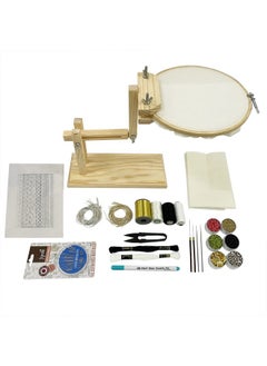 Embroiderymaterial Embroidery Kit to Practice Aari, Zardosi, Tambour & Luneville Hand Embroidery. Hoop Stand Included. 17 Types of Embroidery Supplies.,Paper