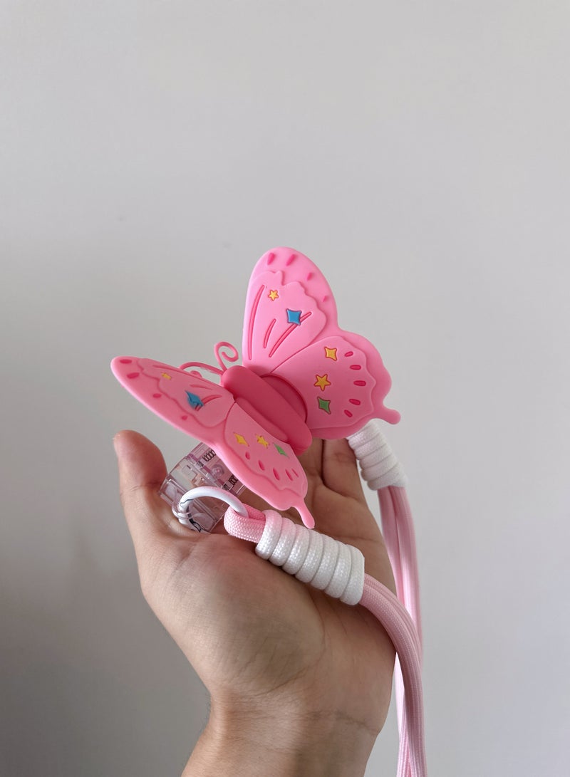 Paraphrase Cute Butterfly Phone Holder with Strap – Unique and Adorable Crossbody Phone Clip for Hands-Free Use - Image 4