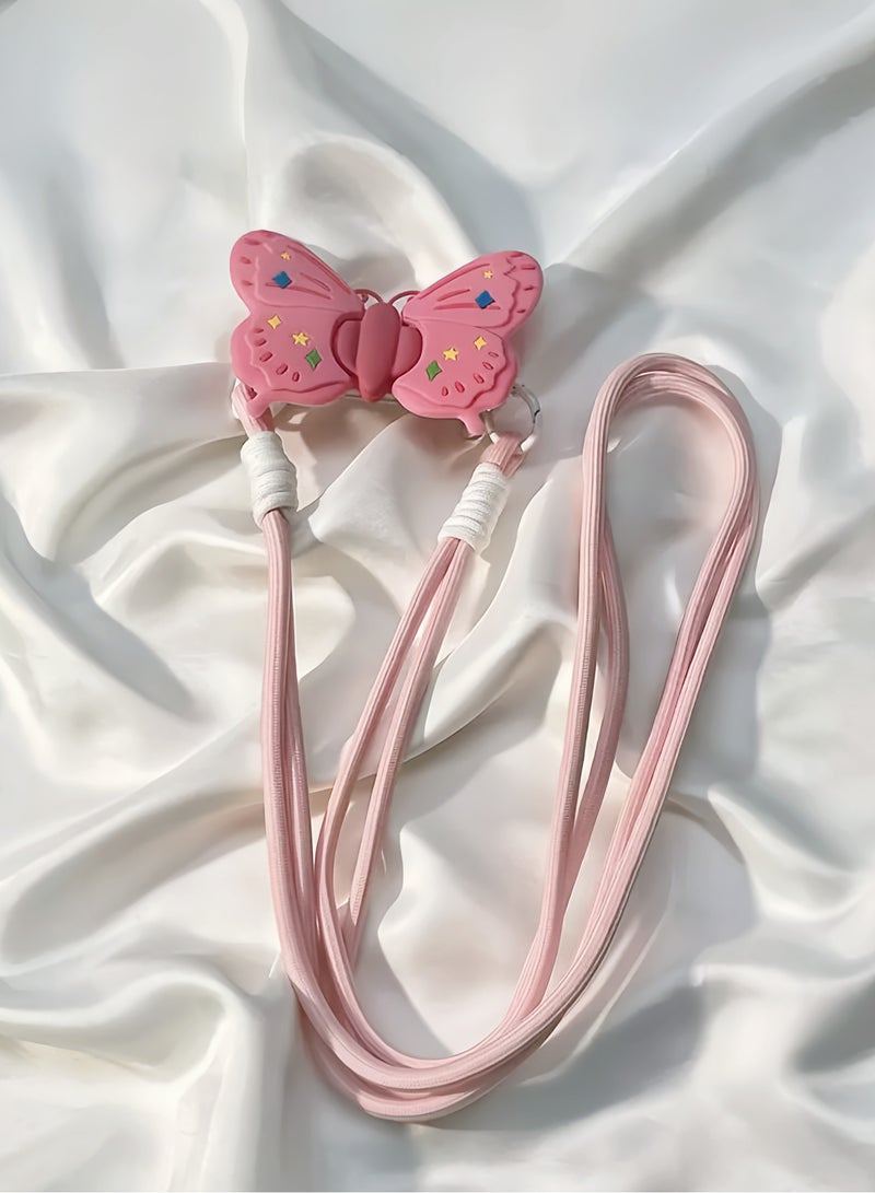 Paraphrase Cute Butterfly Phone Holder with Strap – Unique and Adorable Crossbody Phone Clip for Hands-Free Use - Image 5