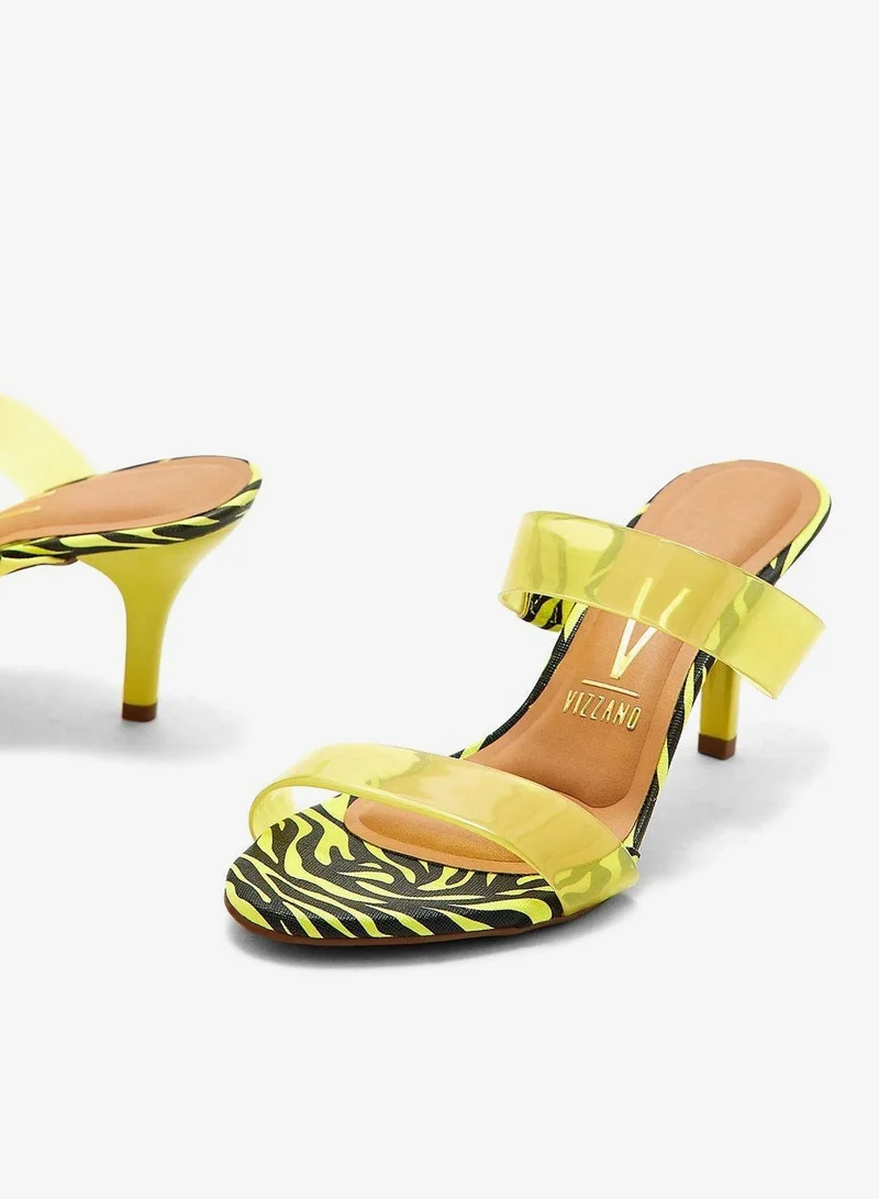 VIZZANO Yellow Block Heel Sandals for Women – Stylish Ladies Heels Sandals for Everyday Wear for Women | Best Price UAE