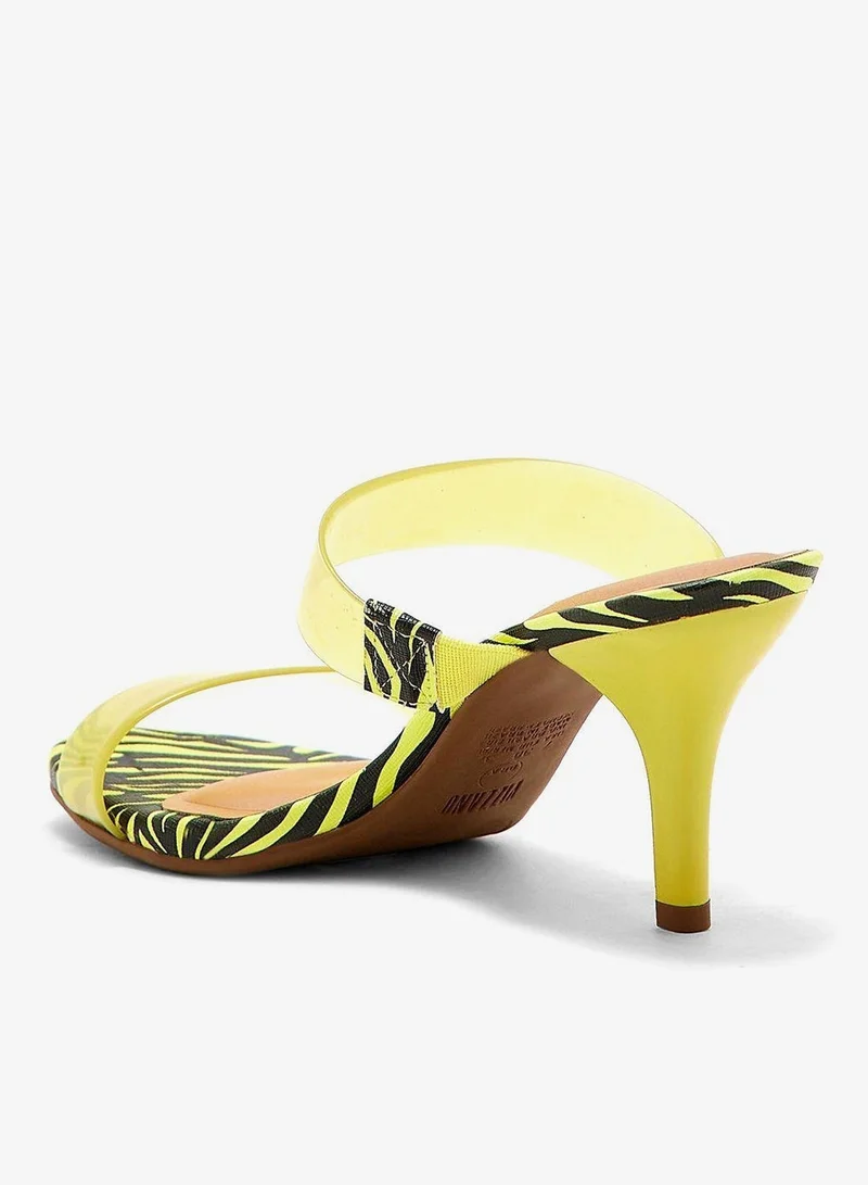 VIZZANO Yellow Block Heel Sandals for Women – Stylish Ladies Heels Sandals for Everyday Wear for Women | Best Price UAE