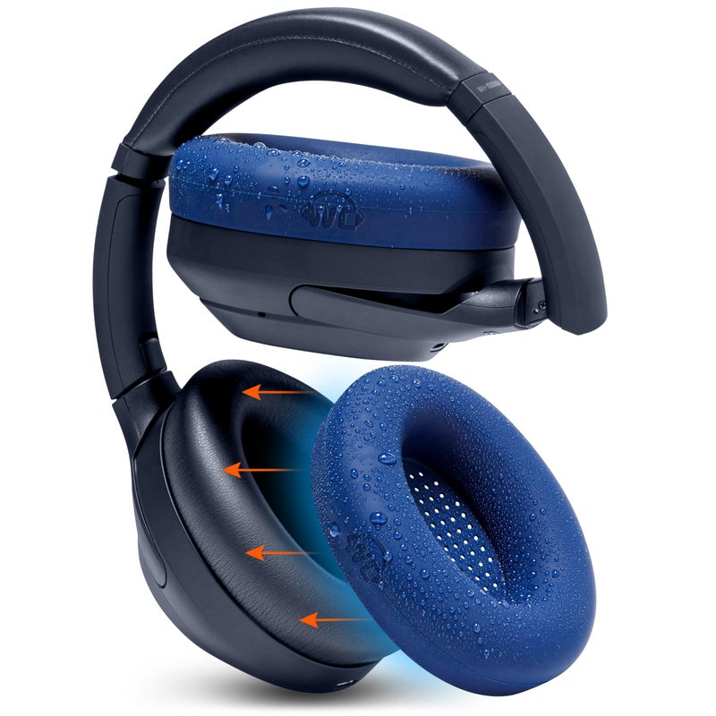 WC SweatZ XM4 Patented Protective Earpad Sweat Covers for Sony WH1000XM4 by WC Silicone Ear Covers for Sony WH1000XM4 Headphones Sweatproof Easily Washable Navy - Image 2