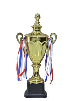 Spall Set of 3 Gold Iron Metal Trophy Cups – 53cm, 48cm, 42cm | Premium Awards for Sports Events, Championships, Football Leagues & Team Collaboration  - Image 2
